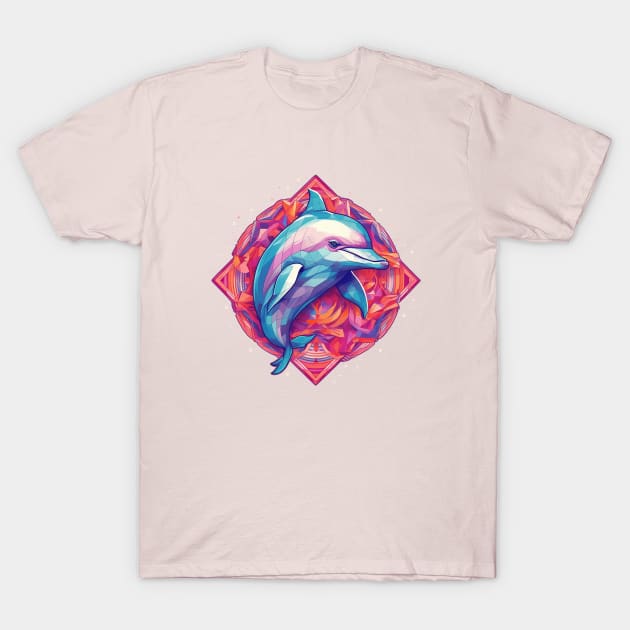 Cute Happy Dolphin T-Shirt by DavidLoblaw